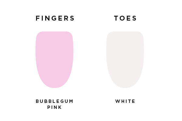 Bubblegum Pink & White