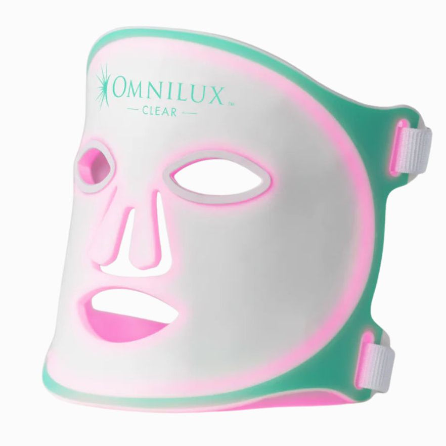 Omnilux LED face mask on a white background
