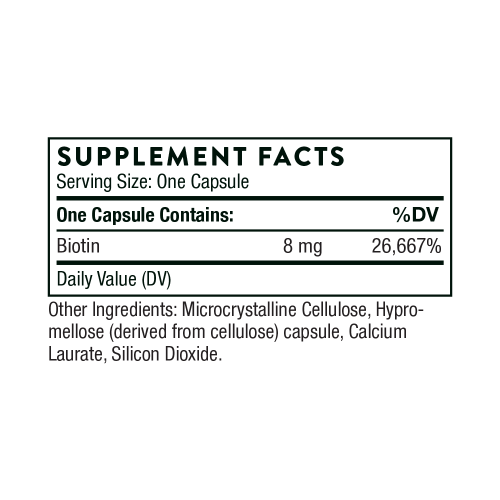Biotin - 60 capsules
